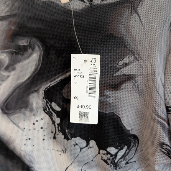 Reitmans Gray and Black Ruched Long Sleeve Bodycon Dress - Picture 2 of 2